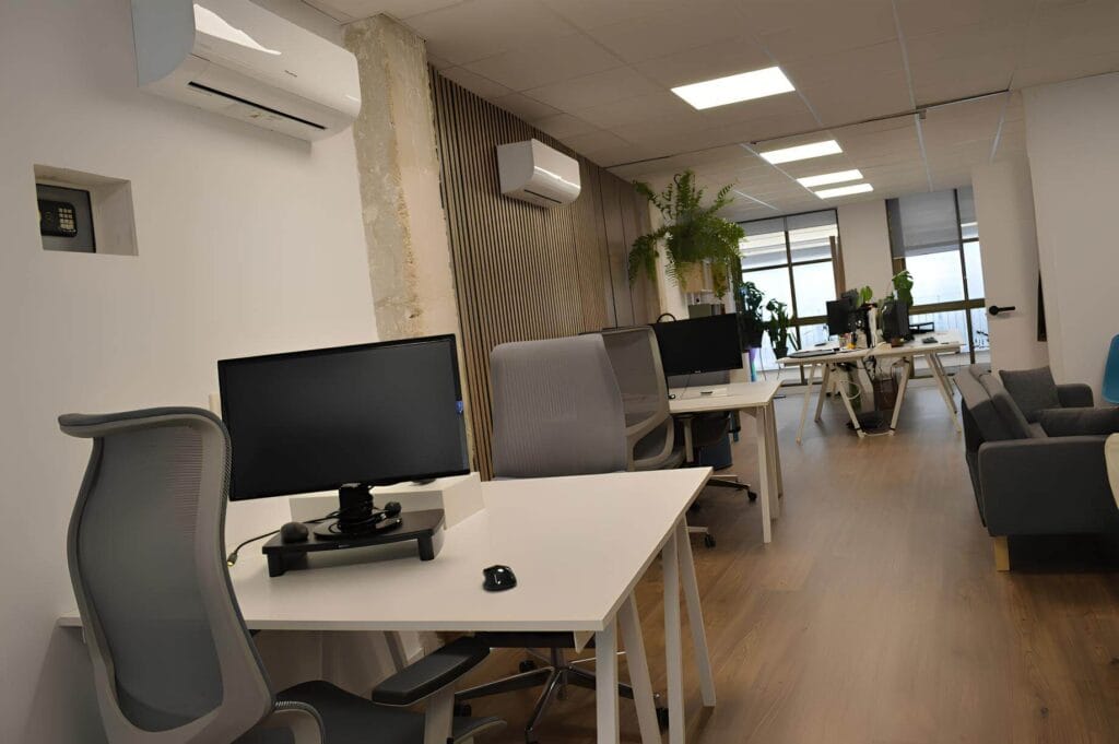 Instalaciones del espacio de coworking Hub 36 en Albacete