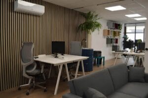 Instalaciones del espacio de coworking Hub 36 en Albacete